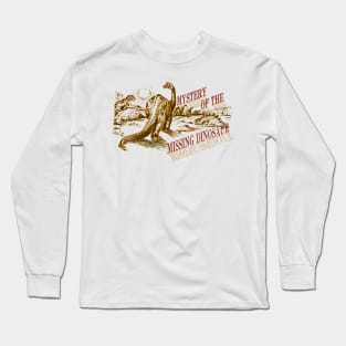 Mystery of the Missing Dinosaur vintage artwork Long Sleeve T-Shirt